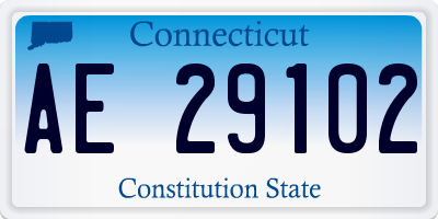 CT license plate AE29102