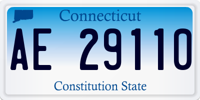 CT license plate AE29110