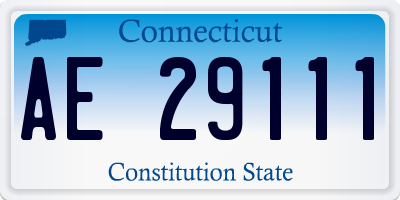 CT license plate AE29111
