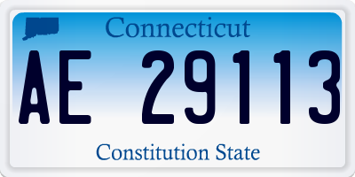 CT license plate AE29113