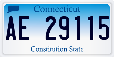 CT license plate AE29115