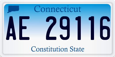 CT license plate AE29116