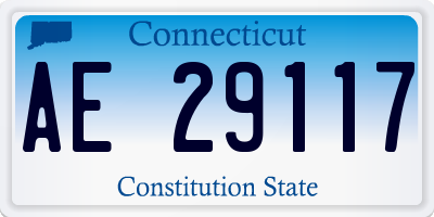 CT license plate AE29117