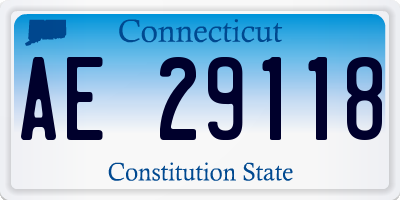 CT license plate AE29118