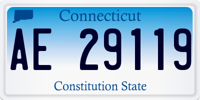 CT license plate AE29119