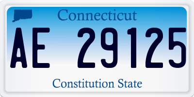 CT license plate AE29125