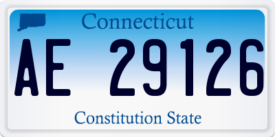 CT license plate AE29126