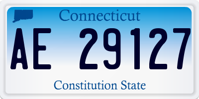 CT license plate AE29127