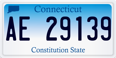 CT license plate AE29139