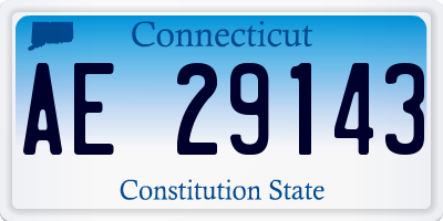 CT license plate AE29143