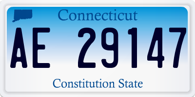 CT license plate AE29147