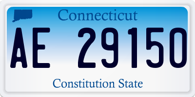 CT license plate AE29150