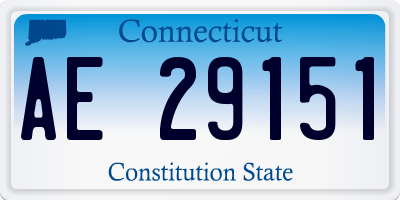 CT license plate AE29151