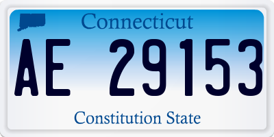 CT license plate AE29153