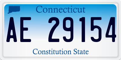 CT license plate AE29154