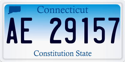 CT license plate AE29157