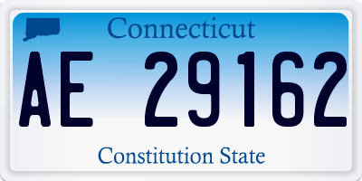 CT license plate AE29162