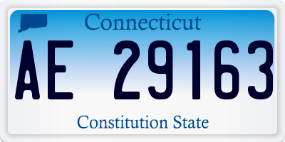 CT license plate AE29163