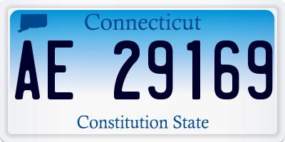 CT license plate AE29169