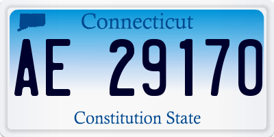 CT license plate AE29170