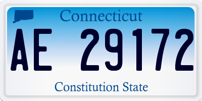 CT license plate AE29172