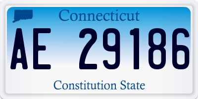 CT license plate AE29186