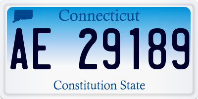 CT license plate AE29189