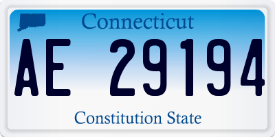 CT license plate AE29194