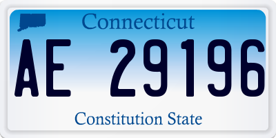 CT license plate AE29196