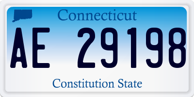 CT license plate AE29198