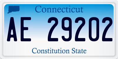 CT license plate AE29202