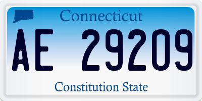 CT license plate AE29209