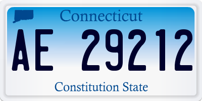 CT license plate AE29212