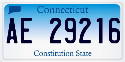 CT license plate AE29216