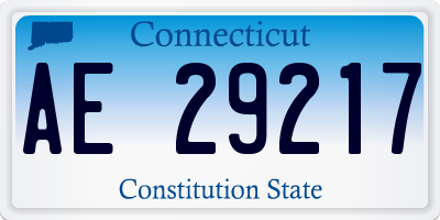 CT license plate AE29217