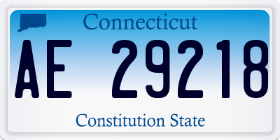 CT license plate AE29218