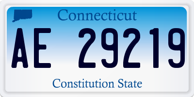 CT license plate AE29219