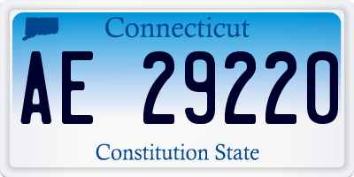 CT license plate AE29220