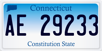 CT license plate AE29233