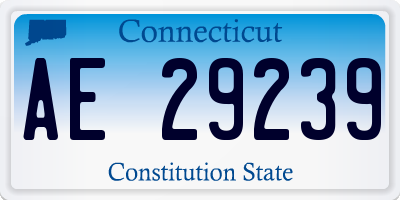 CT license plate AE29239