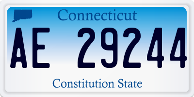 CT license plate AE29244