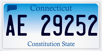 CT license plate AE29252