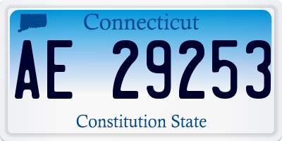 CT license plate AE29253