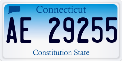 CT license plate AE29255