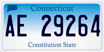 CT license plate AE29264