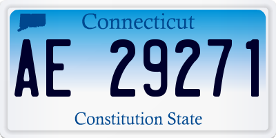 CT license plate AE29271