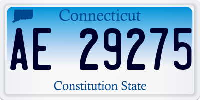 CT license plate AE29275