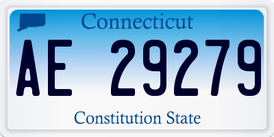 CT license plate AE29279