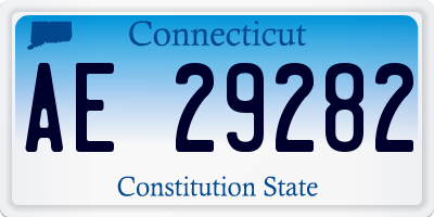 CT license plate AE29282