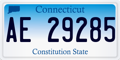 CT license plate AE29285